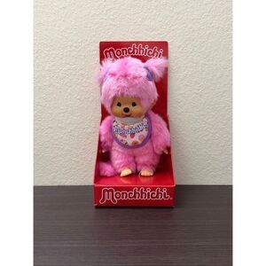 Monchhichi Pink Frozen Fruit Bib Girl Doll